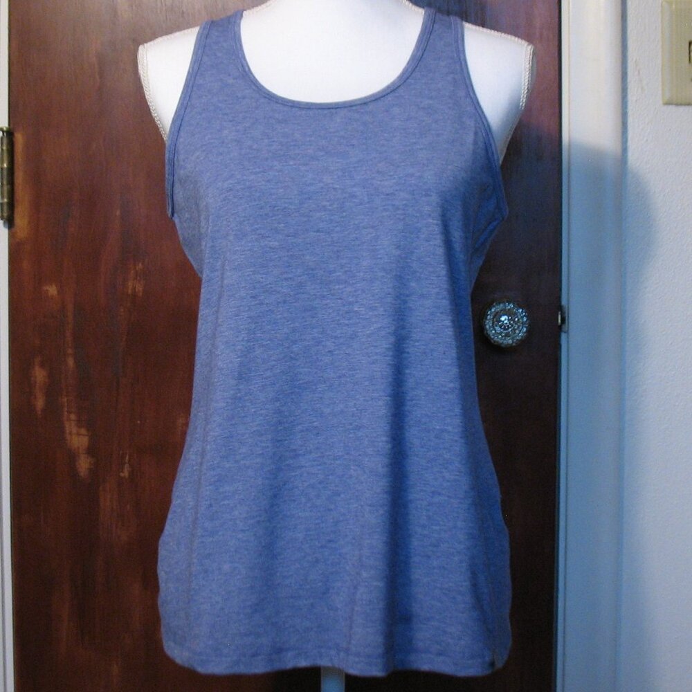 Heather Purple Double Keyhole Tank